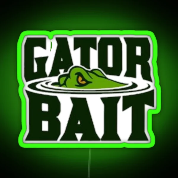 Gator Bait Elegator And Crocodile RGB Neon Sign