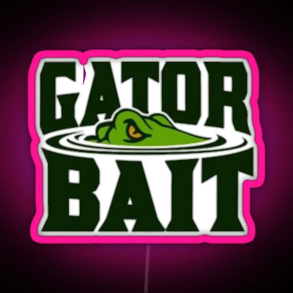 Gator Bait Elegator And Crocodile RGB Neon Sign