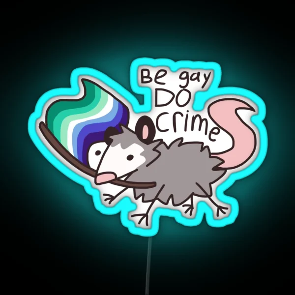 Gay Possum RGB Neon Sign