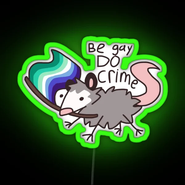 Gay Possum RGB Neon Sign