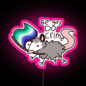 Gay Possum RGB Neon Sign