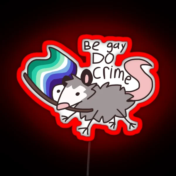 Gay Possum RGB Neon Sign