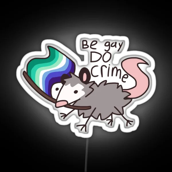 Gay Possum RGB Neon Sign