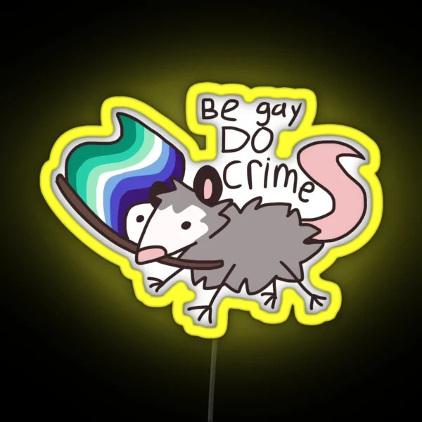 Gay Possum RGB Neon Sign