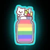 Gay Pride Smoothie Kitty RGB Neon Sign - Image 3