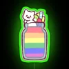 Gay Pride Smoothie Kitty RGB Neon Sign - Image 4