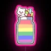 Gay Pride Smoothie Kitty RGB Neon Sign - Image 6