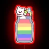 Gay Pride Smoothie Kitty RGB Neon Sign - Image 2