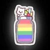 Gay Pride Smoothie Kitty RGB Neon Sign