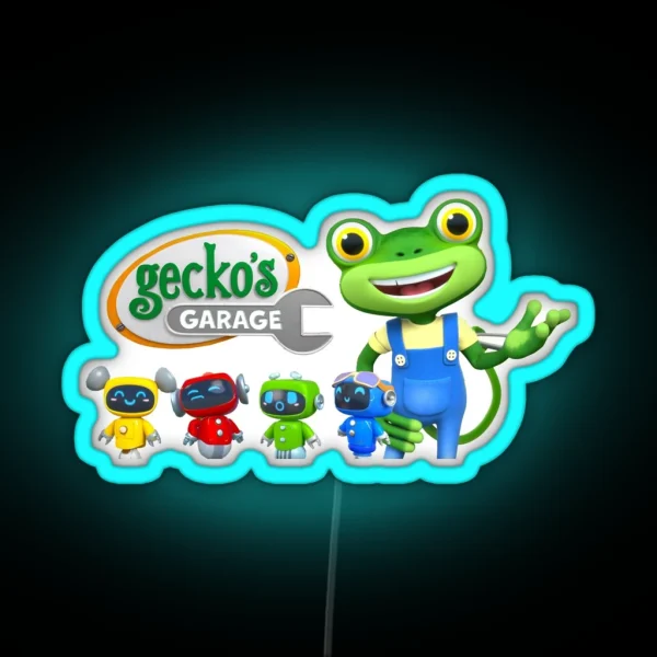 Gecko Garage Gecko Garage GG RGB Neon Sign