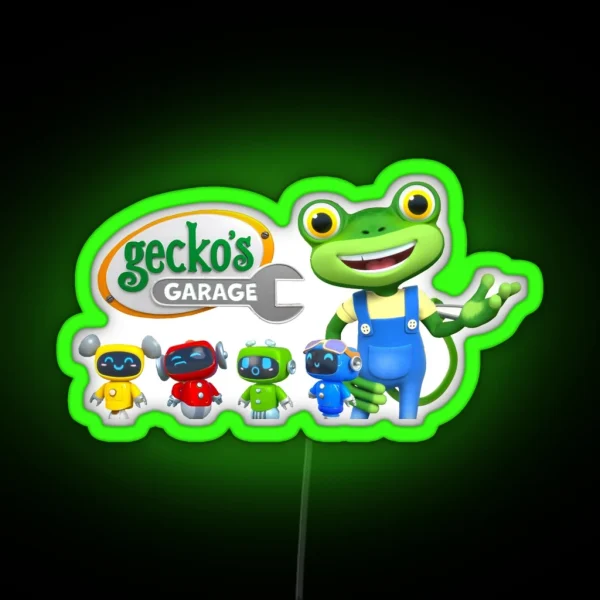 Gecko Garage Gecko Garage GG RGB Neon Sign