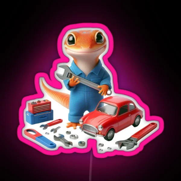 Gecko S Garage RGB Neon Sign