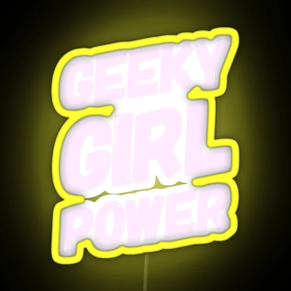 Geeky Girl Power RGB Neon Sign