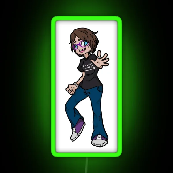 Geeky Girl RGB Neon Sign