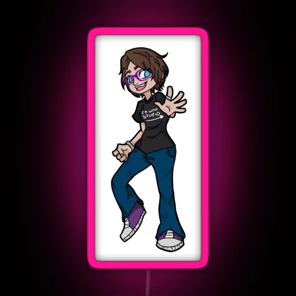 Geeky Girl RGB Neon Sign
