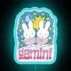 Gemini Bunnies RGB Neon Sign - Image 3