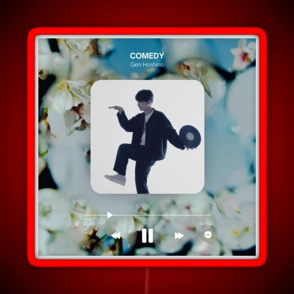 GEN HOSHINO Comedy Is Playing Now RGB Neon Sign