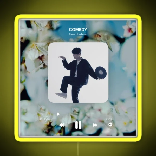 GEN HOSHINO Comedy Is Playing Now RGB Neon Sign