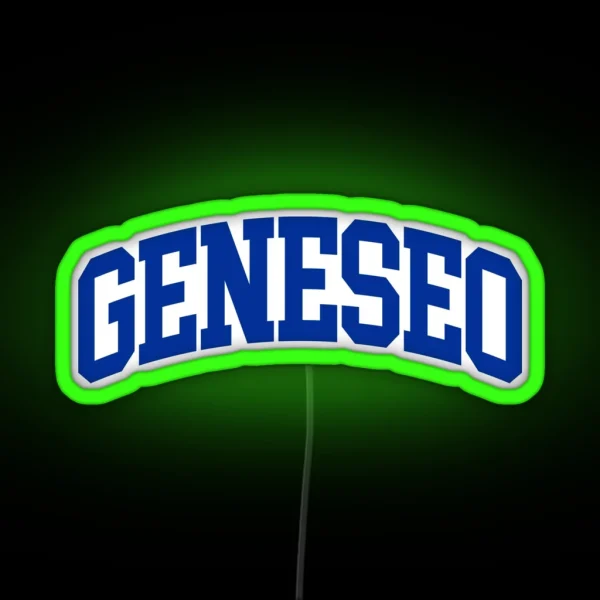 Geneseo College Font Curved RGB Neon Sign