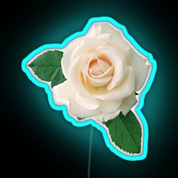 Gentle White Rose RGB Neon Sign