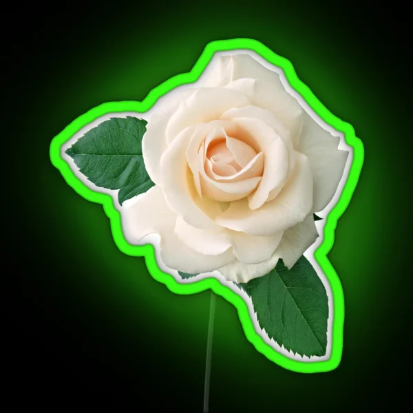 Gentle White Rose RGB Neon Sign
