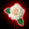 Gentle White Rose RGB Neon Sign - Image 2