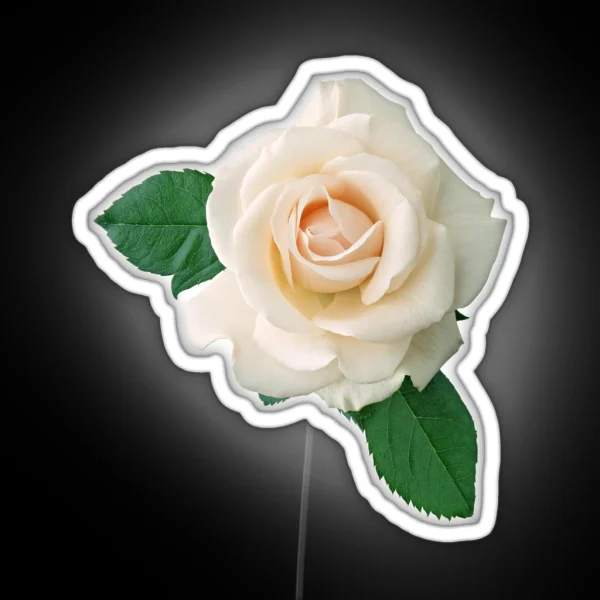 Gentle White Rose RGB Neon Sign