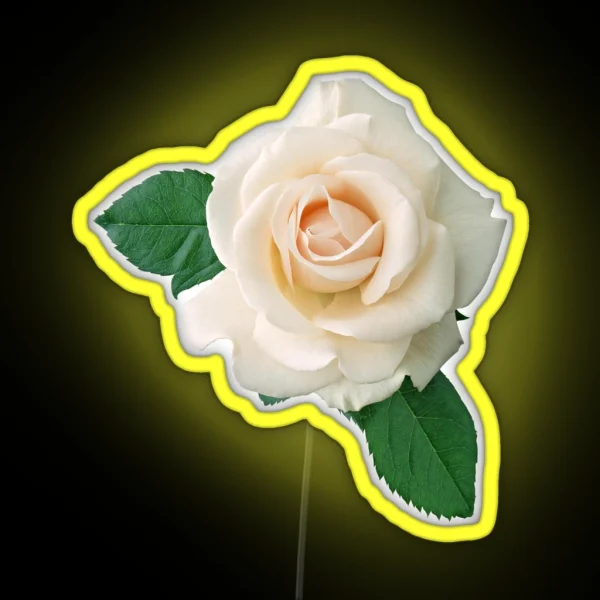 Gentle White Rose RGB Neon Sign