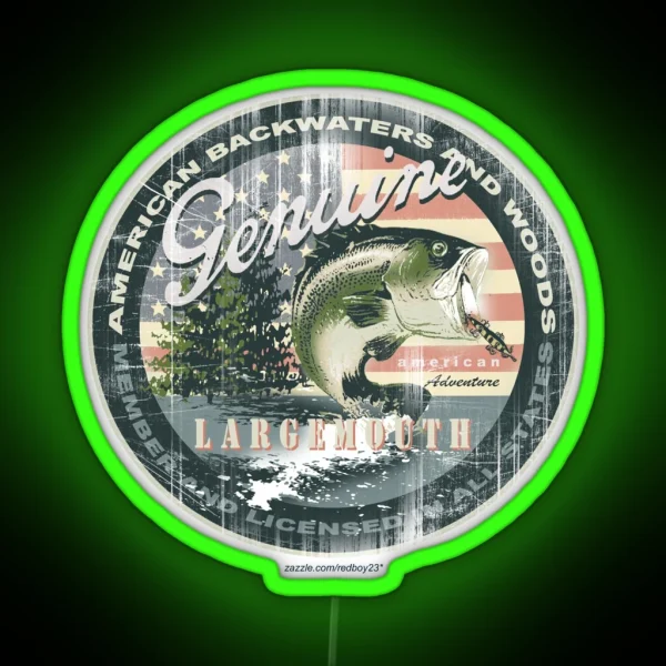 GENUINE LARGEMOUTH RGB Neon Sign