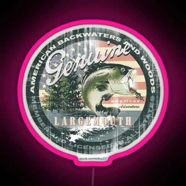 GENUINE LARGEMOUTH RGB Neon Sign