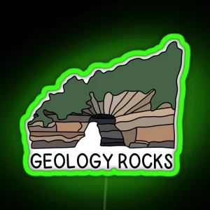 GEOLOGY ROCKS Pictured Rocks National Lakeshore RGB Neon Sign