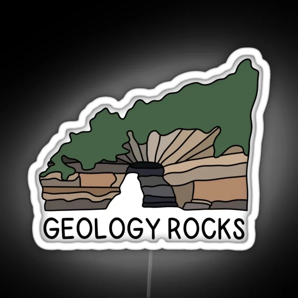 GEOLOGY ROCKS Pictured Rocks National Lakeshore RGB Neon Sign