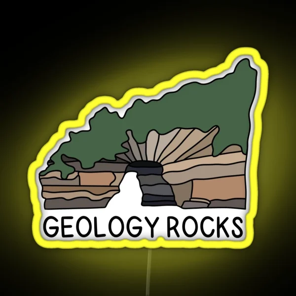 GEOLOGY ROCKS Pictured Rocks National Lakeshore RGB Neon Sign