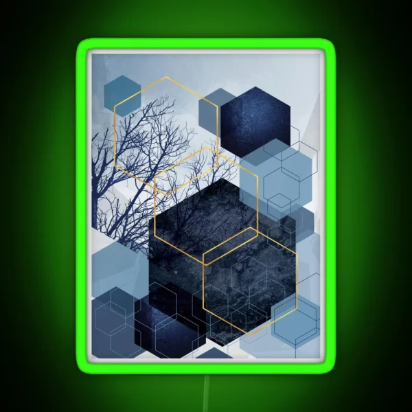 Geometric Landscape RGB Neon Sign