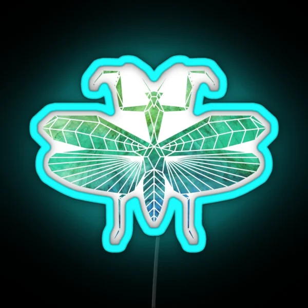 Geometric Mantis RGB Neon Sign