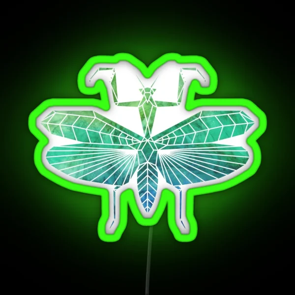 Geometric Mantis RGB Neon Sign