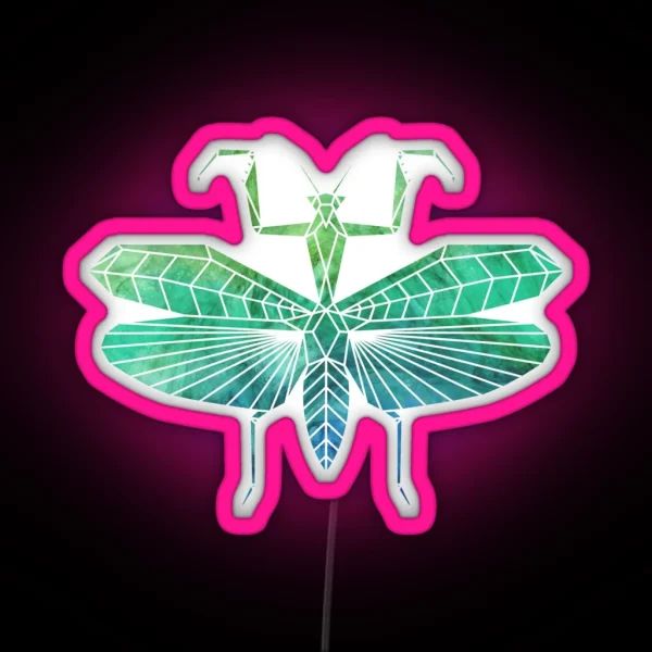 Geometric Mantis RGB Neon Sign