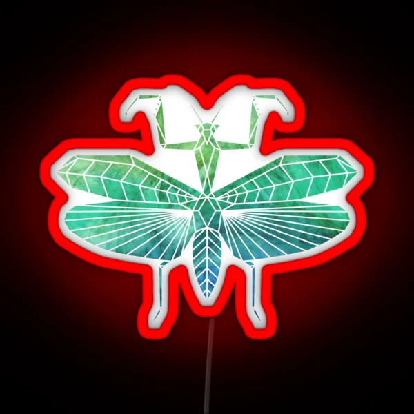 Geometric Mantis RGB Neon Sign