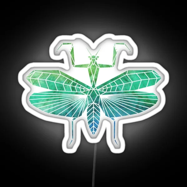 Geometric Mantis RGB Neon Sign