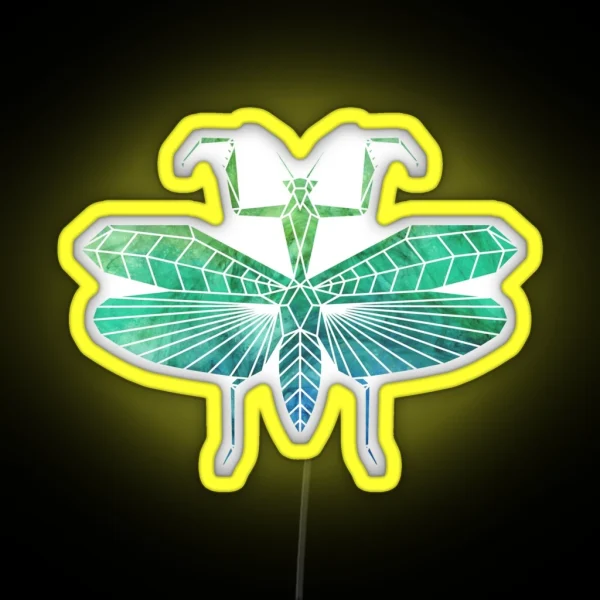 Geometric Mantis RGB Neon Sign