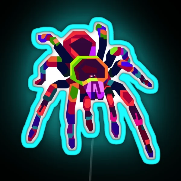 Geometric Tarantula Spider Led RGB Neon Sign