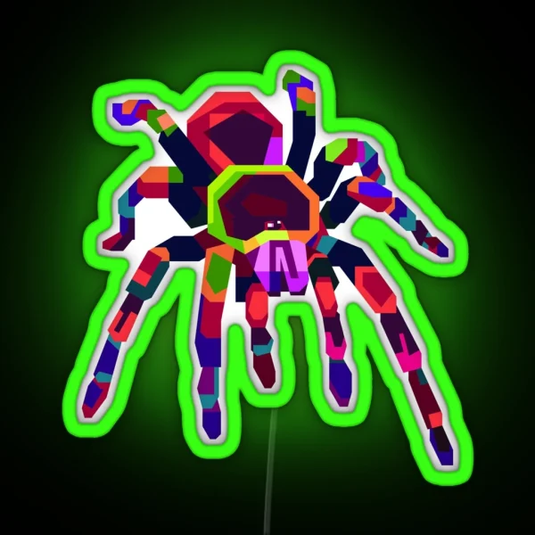 Geometric Tarantula Spider Led RGB Neon Sign