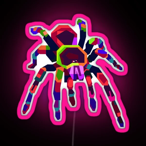 Geometric Tarantula Spider Led RGB Neon Sign