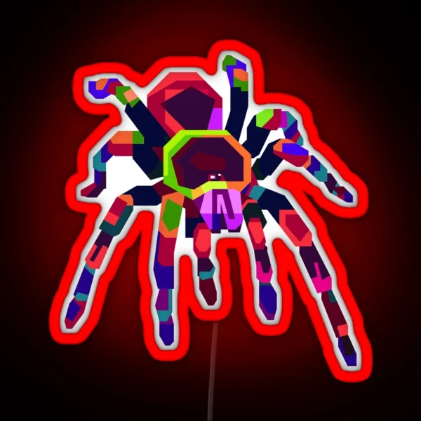 Geometric Tarantula Spider Led RGB Neon Sign