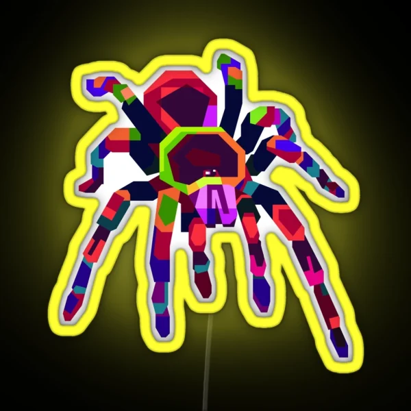 Geometric Tarantula Spider Led RGB Neon Sign