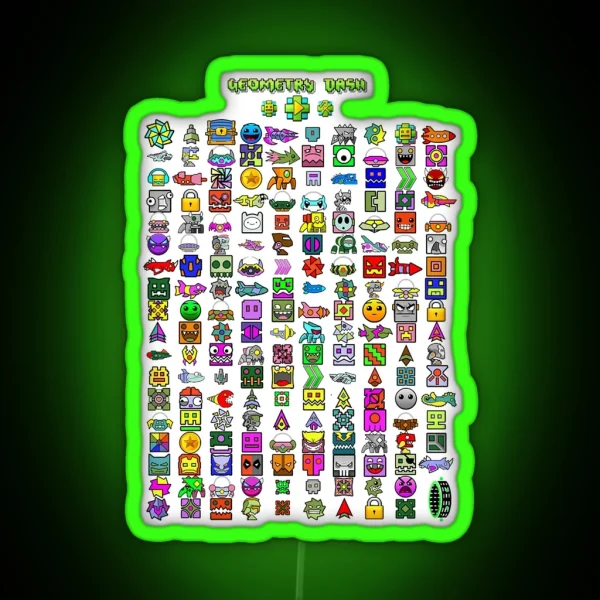 Geometry Dash RGB Neon Sign