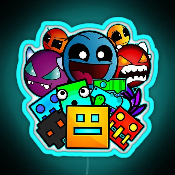 Geometry Dash RGB Neon Sign