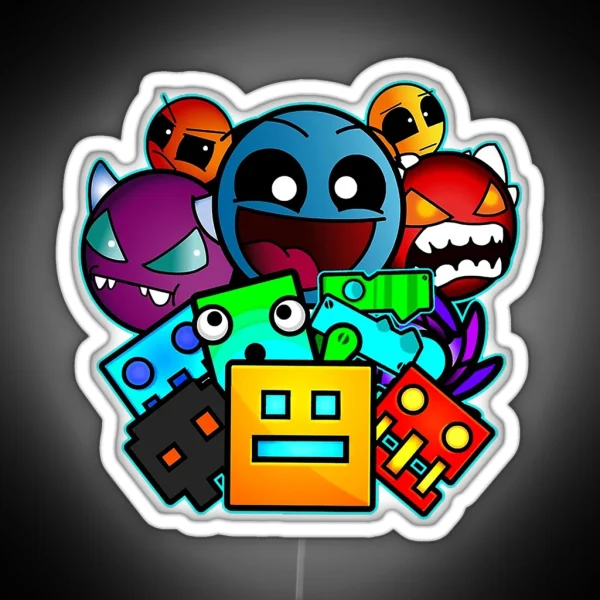 Geometry Dash RGB Neon Sign