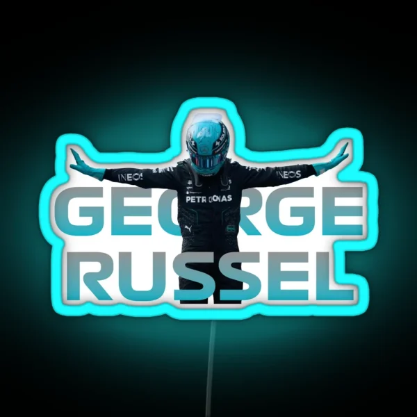 George Russel Celebration Canadian GP RGB Neon Sign