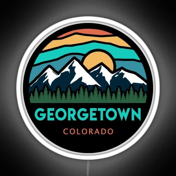 Georgetown Colorado Mountain Scene RGB Neon Sign